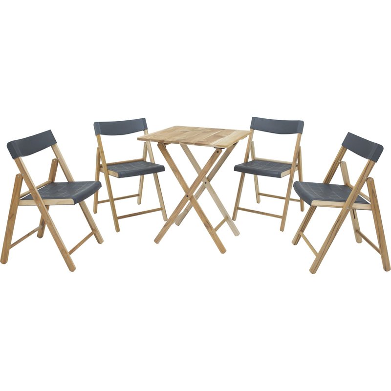 Conjunto de Mesa Madeira Maciça com 4 Cadeiras - Tramontina Garden Dobrável  Beer - Conjunto de Mesa e Cadeiras para Jardim - Magazine Luiza