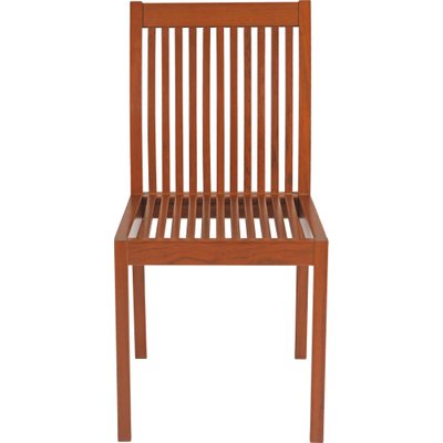 Conjunto De Mesa E 04 Cadeiras Dobrável Em Madeira Teca Acabamento Natural  Com Assento E Encosto Em Plástico Marrom Tramontina Potenza