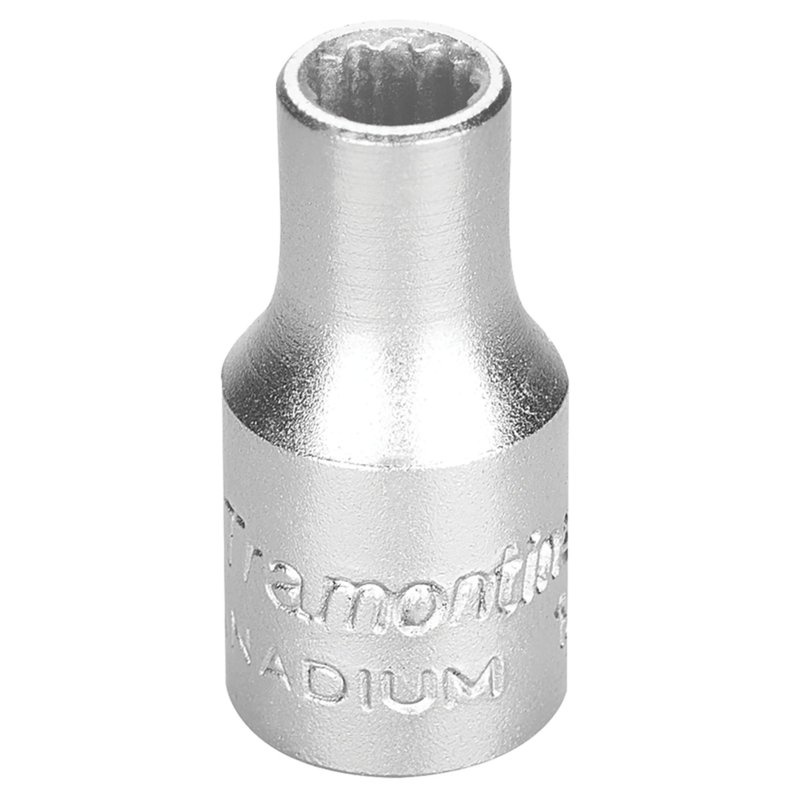Soquete Estriado em Aço Cromo Vanádio 6 mm - Encaixe 1/4" PRO