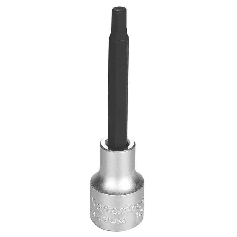Soquete Longo em Aço Cromo Vanádio Ponta Hexagonal 6 mm - Encaixe 1/2" Pro