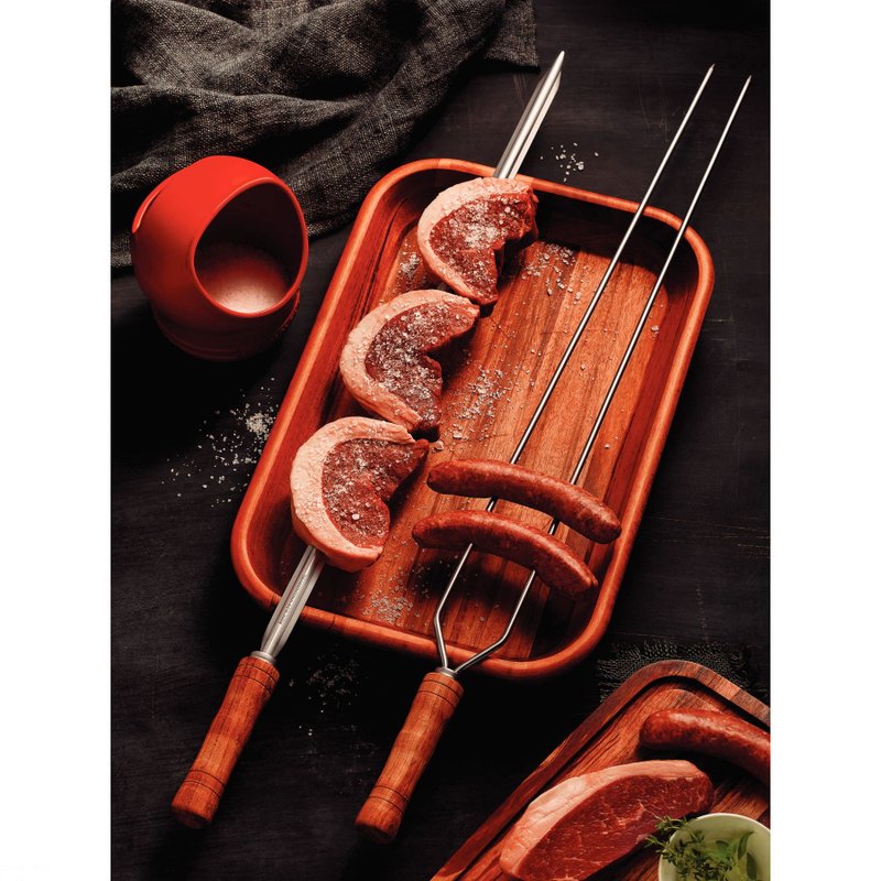 Espeto Simples para Carne de Churrasco 75 Cm - ARAMEFER - Espeto - Magazine  Luiza